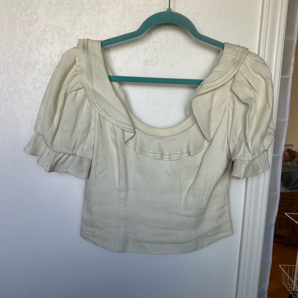 Courtney Grow X Antonio Melani Cream Women's Top